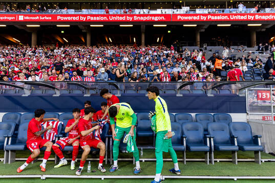 Players of Atletico de Madrid