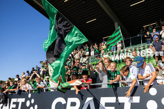 Varbergs supportrar jublar