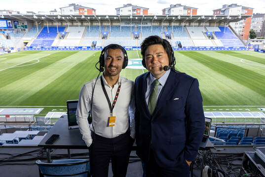 TV4s kommentatorer Jiloan Hamad och Marcus Bühlund