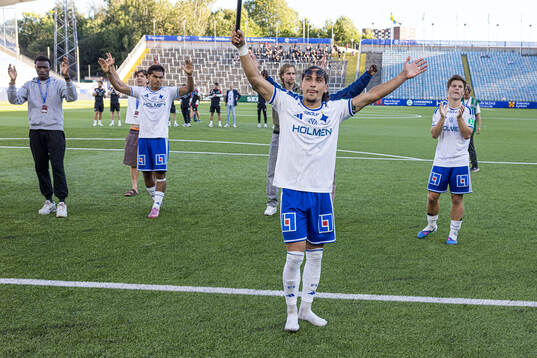 IFK Norrköpings Elias Jemal jublar