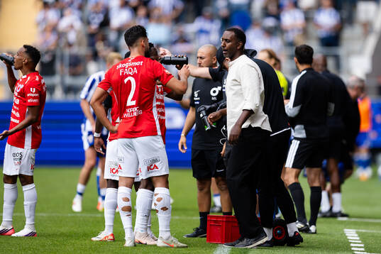 Degerfors Ahmad Faqa och huvudtränare Henok Goitom