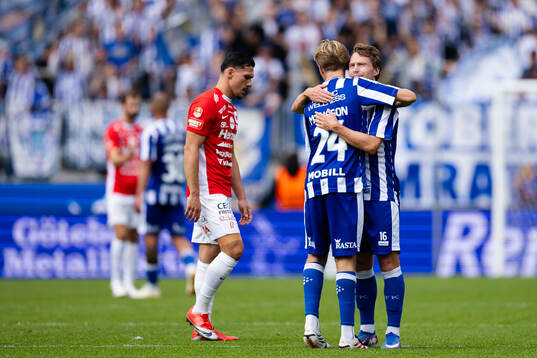 IFK Göteborgs Oliver Månsson och Filip Ottosson  jublar
