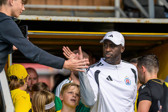 Coach Yaya Toure of Slovan Bratislava