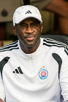 Coach Yaya Toure of Slovan Bratislava