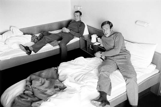 Ove Grahn och Kurt Axelsson på rummet