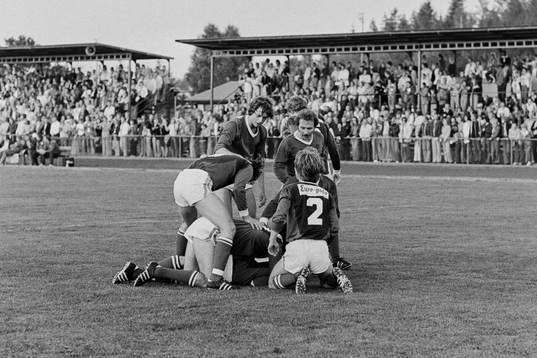  Jubel i Hässleholm efter matchen.