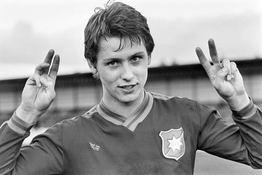  Ulf Ryberg, Örgryte gjorde fyra mål i matchen och jublar efter segern.
