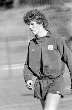  Tommy Caton at training.  