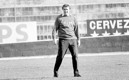  Manager Malcolm Allison at training.  
