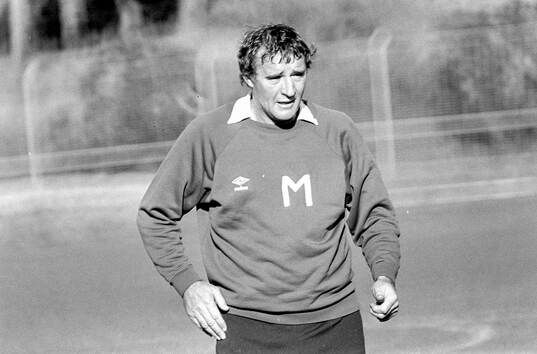  Manager Malcolm Allison at training.  