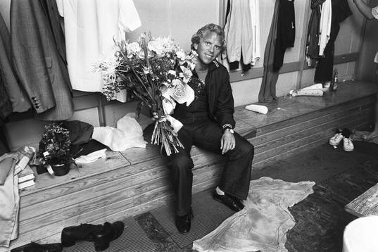  Bob Houghton efter den sista matchen i Malmö FF.

