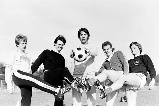  Tommy Lundh, Gunther Mauermann, tränare Claes Cronqvist, XX och Peter Persson.