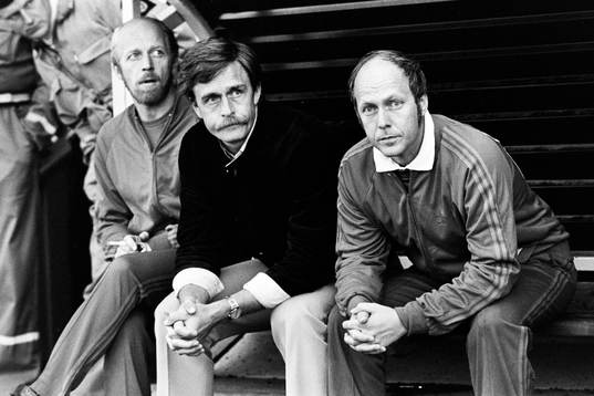  Lars Bengtsson, lagledare och Bertil Hansson, tränare i Helsingborg.
