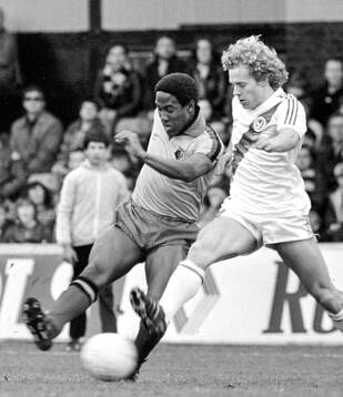  Watfords John Barnes against Neil Smillie of Crystal Palace.