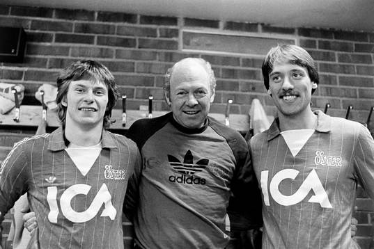  Nicklas Persson, Leif Widen, tränare och Morgan Hansson.