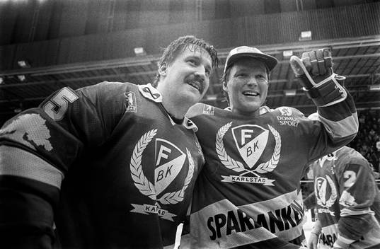 Peter Lindmark och Erkki Laine, Färjestad jublar