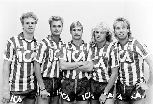  Fr.v Pär Millqvist, Lars Zetterlund, Lennart Nilsson, Martin Holmberg och Dan Fröberg.