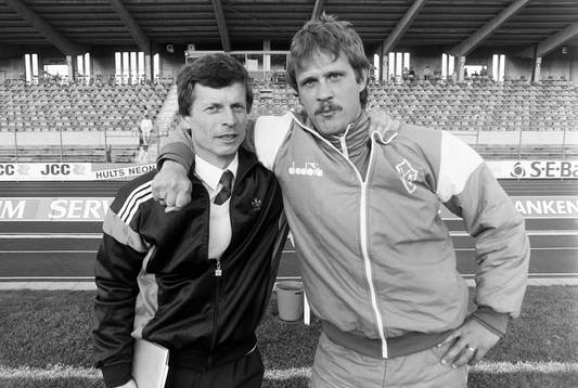  Håkan Sundin, manager och Jan Lindstedt, tränare i Brage efter matchen.
