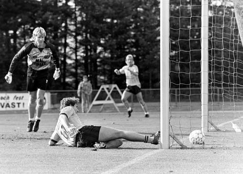  Hässleholms Stefan Gustavsson glider in med bollen i mål.
