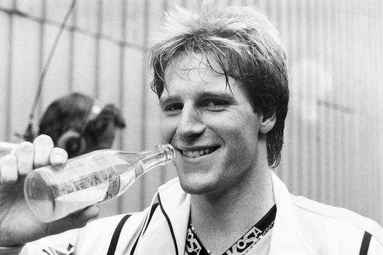  Mjällbys målskytt Tomas Johansson efter matchen.
