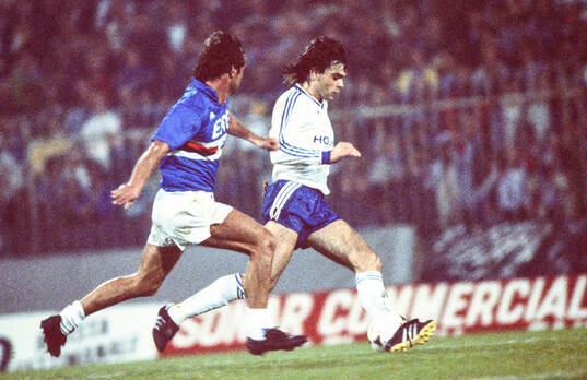 Fotboll, Cupvinnarcupen, Sampdoria - IFK Norrköping 2-0. Football, Uefa Cup Winners Cup, 2nd leg, Ranko Djordjic, Norrkoping.