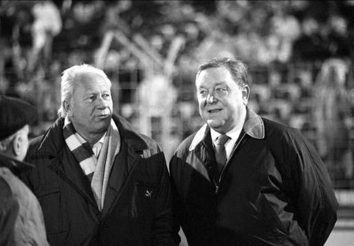  Malmös ordförande Hans Cavalli Björkman och Lennart Johansson, Svenska Fotbollförbundet.