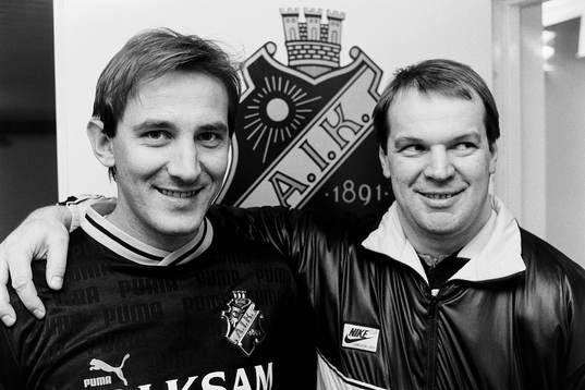  Jovica Nicolic och Sanny Åslund, tränare i AIK.