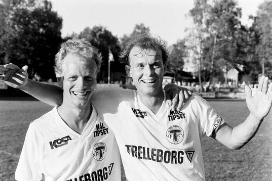 Anders Palmer och Anders Grimberg, målskyttar i Trelleborg