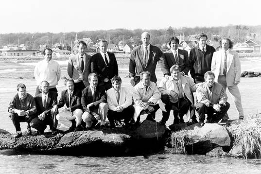 Bakre fr.v. Folbio Hjortheimer, Jonsered, Tom Prahl,