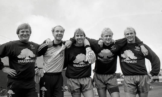 Fr. v Hans Backe, Thomas Ravelli, Hans Eklund, Ulrik