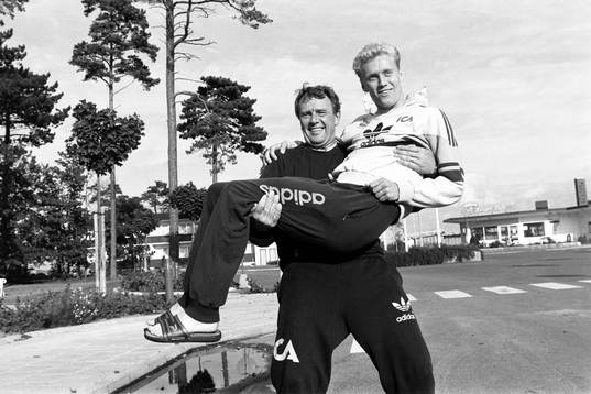  Nils Andersson, förbundskapten och Björn Lilius.