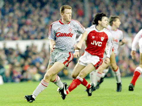  Liverpools Steve Nicol and Arsenals Anders Limpar.