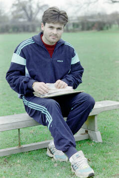  Arsenals Anders Limpar looks at fan mail.