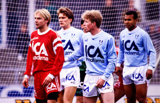  Göteborgs Håkan Mild mot Malmös Stefan Alvén, Henrik Nilsson och Jean-Paul Vonderburg.