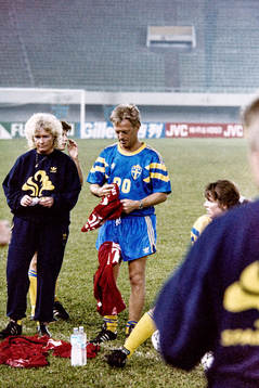  Gunilla Pajkull, förbundskapten, Sverige och Lars-Åke Bäckström.