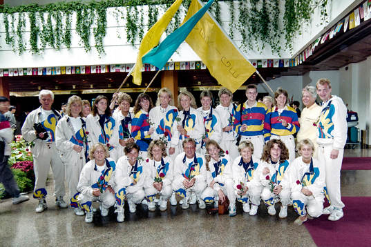  Den svenska VM-truppen.