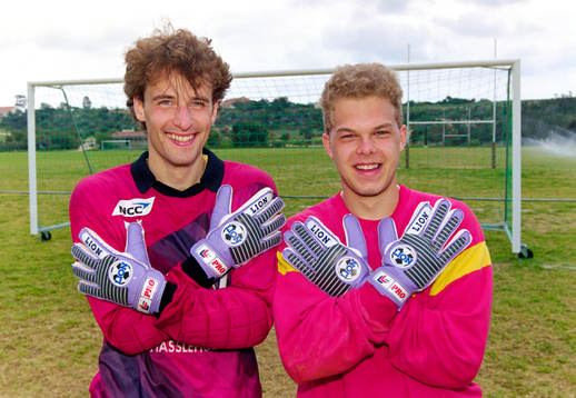 Ulf Jacobsson och Thomas Westesson, målvakter i Hässleholm