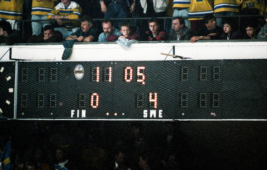 Resultattavlan på arenan