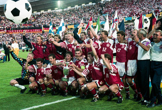  Danmark jublar efter vunnit EM finalen.