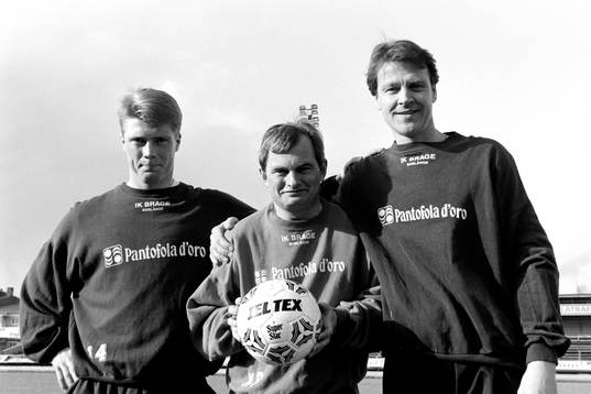  Mattias Nilsson, Kjell Pettersson, tränare och Göran Arnberg, Brage