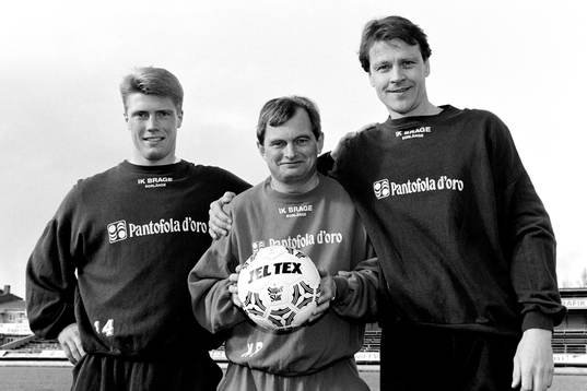  Mattias Nilsson, Kjell Pettersson, tränare och Göran Arnberg, Brage