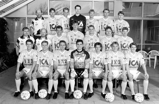 Bakre raden fr. v Thomas Sjöberg, tränare, Patrick