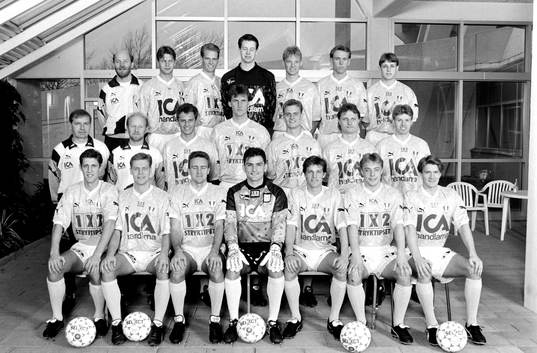 Bakre raden fr. v Thomas Sjöberg, tränare, Patrick