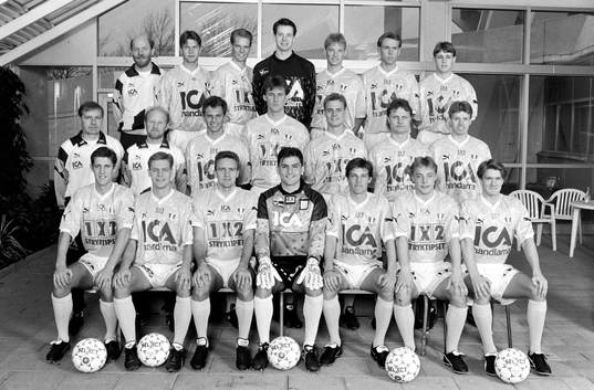 Bakre raden fr. v Thomas Sjöberg, tränare, Patrick