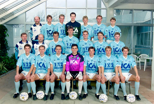 Bakre raden fr. v Thomas Sjöberg, tränare, Patrick