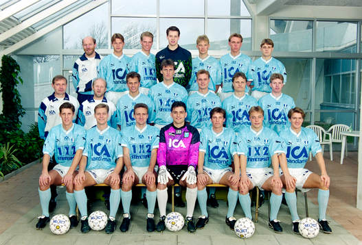 Bakre raden fr. v Thomas Sjöberg, tränare, Patrick