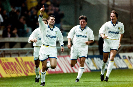  David Balleri, Parma jublar efter sitt mål.
