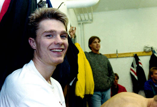  Per Nilsson, Hässleholm i omklädningsrummet efter matchen.