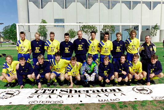 Lagbild på Sverige. Bakre raden fr. v Stefan Landberg,