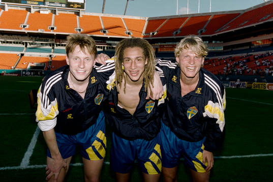 Kennet Andersson, Henrik Larsson och Mats Lilienberg,